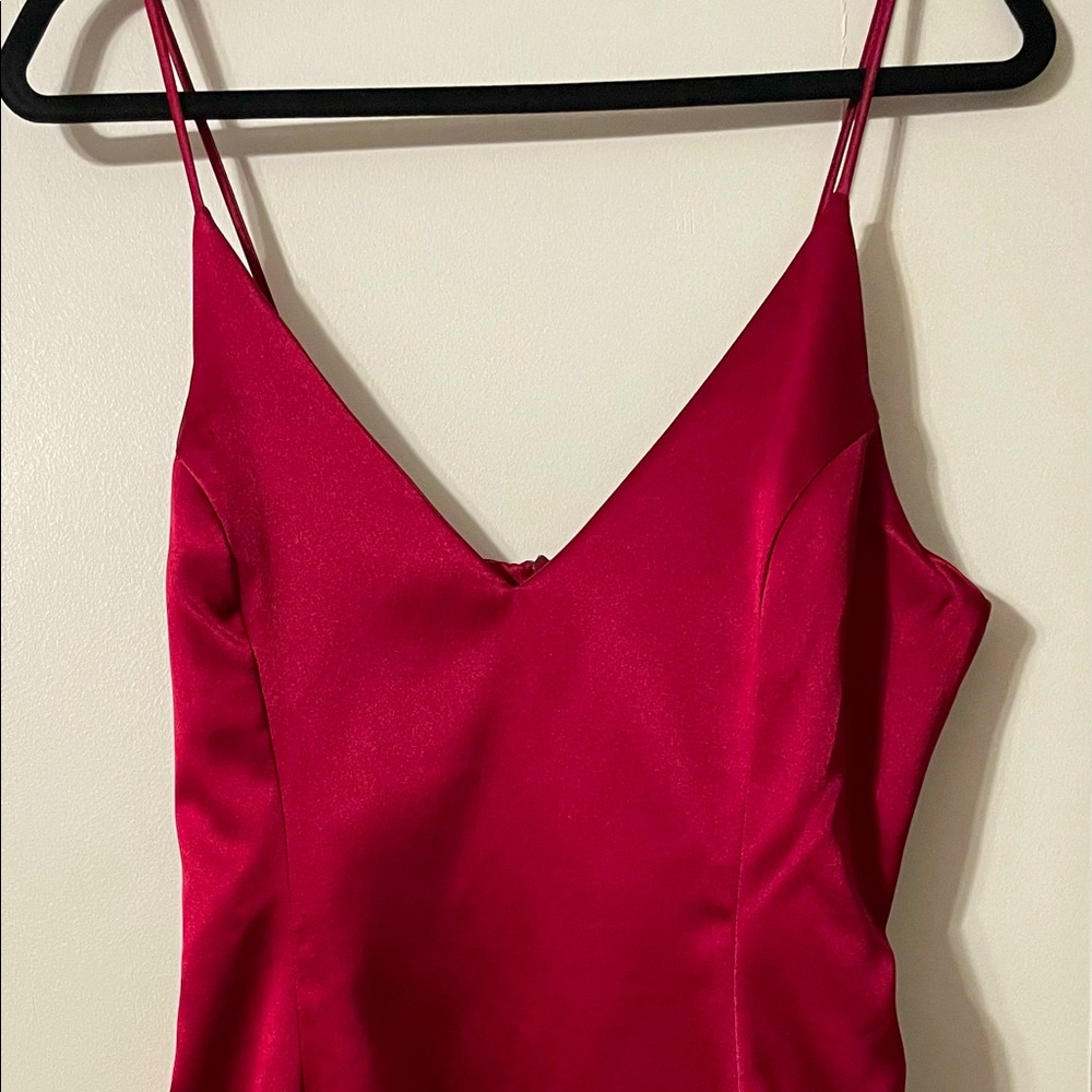 Burgundy Mini pouf dress